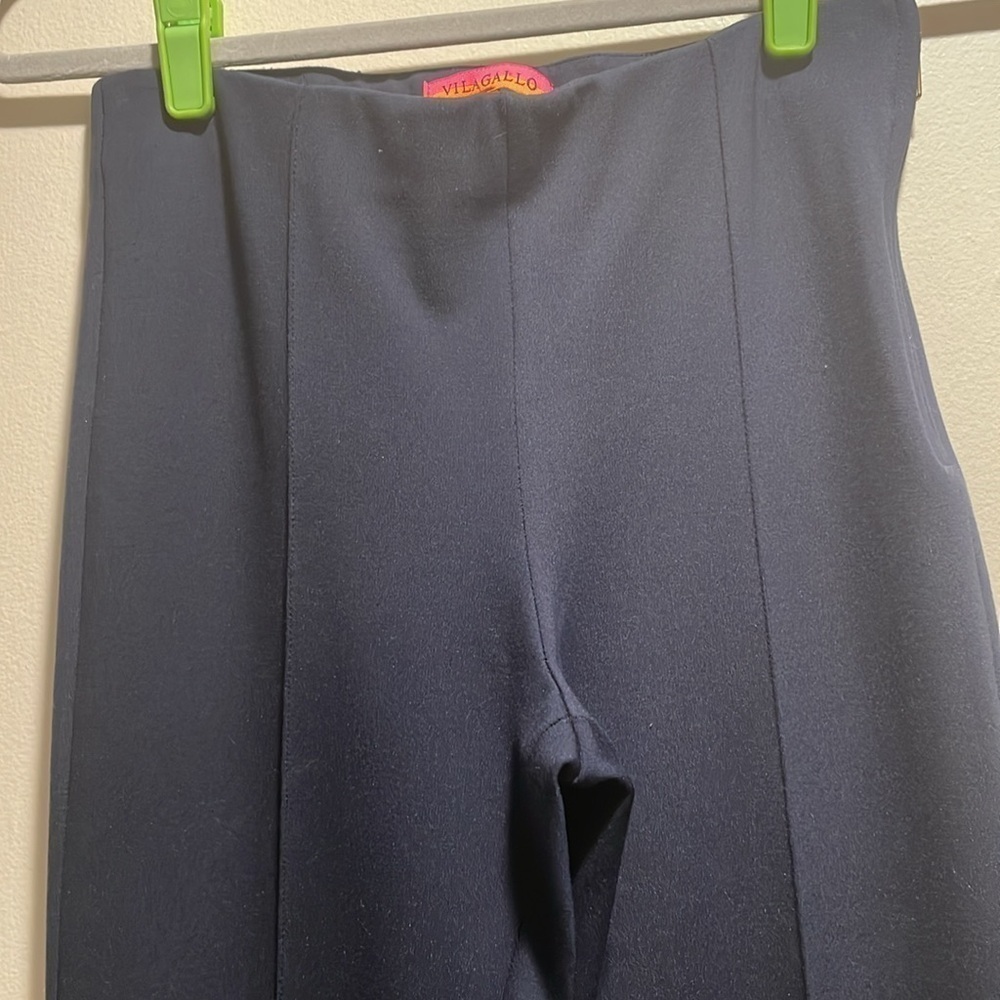 🌟Host Pick🌟 Vilagallo Navy Blue Front Seam Detachable Real Rabbit Hem Size 38 - Picture 2 of 10